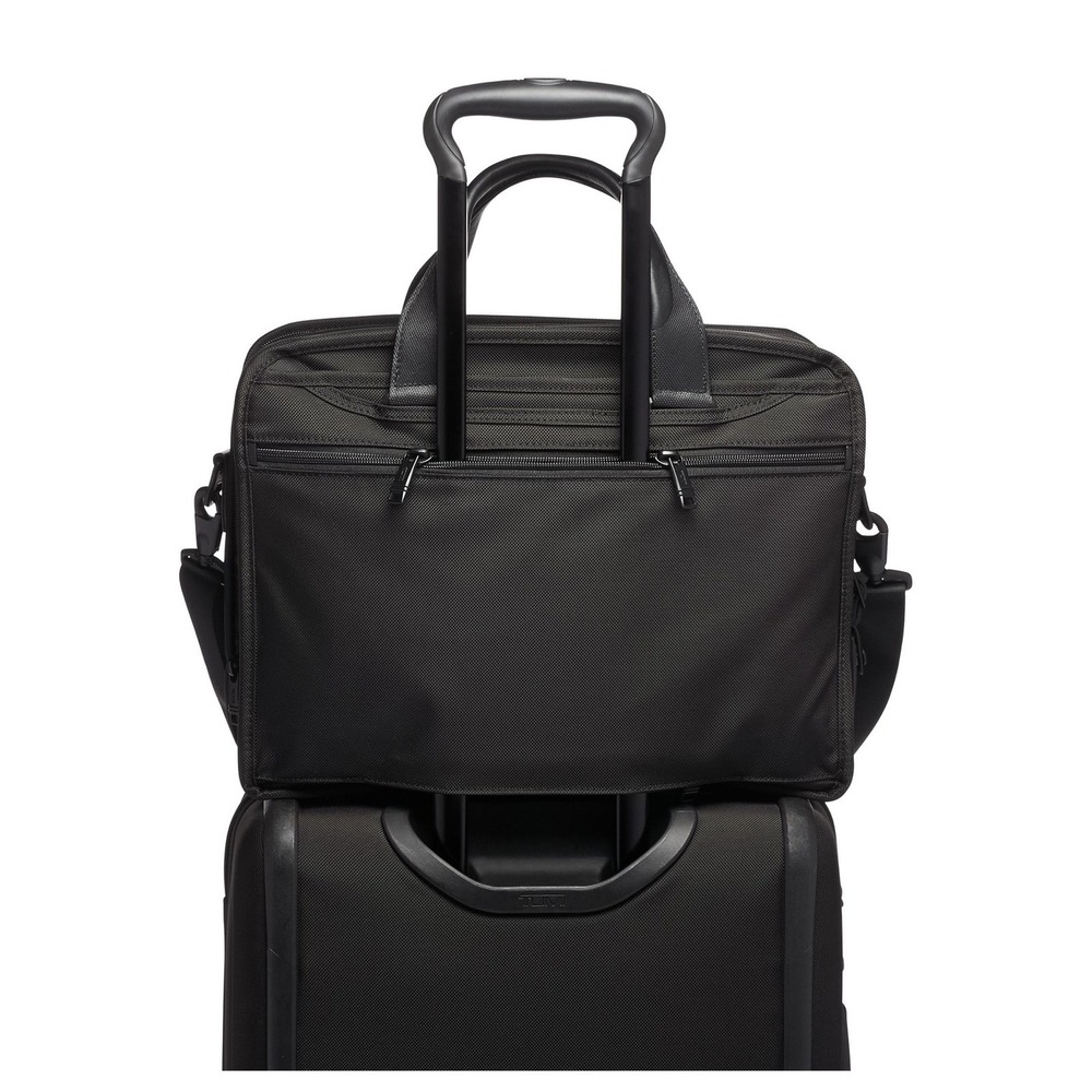 Tumi Alpha Organizer‎ Laptop Briefcase Business Travel Bag Black - Picture 3 of 3